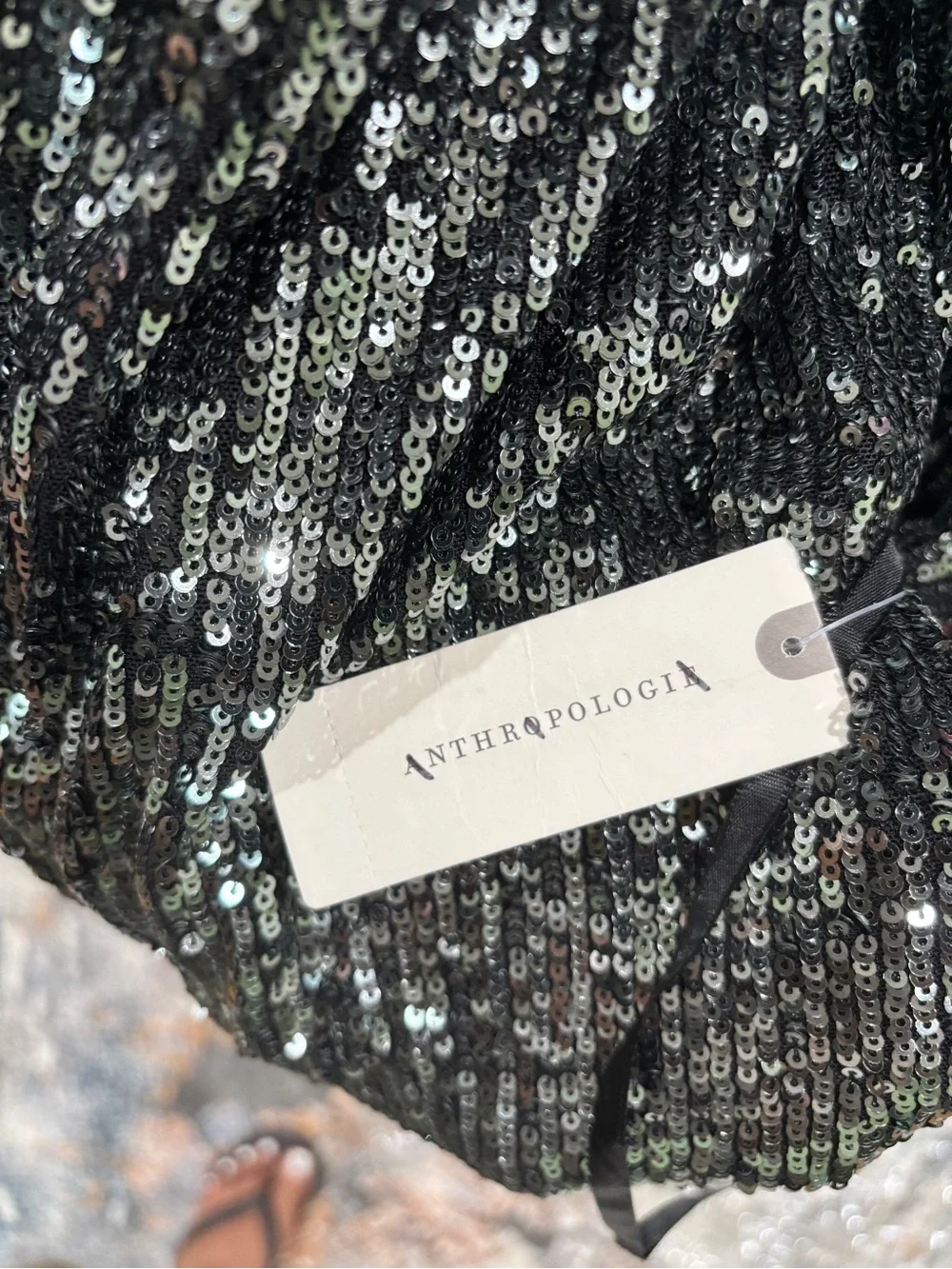 Anthropologie Women’s Sequin Halter Wide-Leg Jumpsuit - Picture 7 of 7